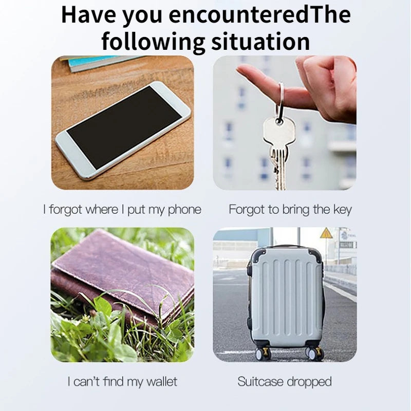 5-Pack Bluetooth GPS Smart Tracking Finders with Keychain - Anti-Loss Locators for Pets, Wallets & Keys