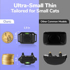 Ultra-Small Lightweight Cat Shock Training Collar — 2000ft Remote Waterproof Rechargeable