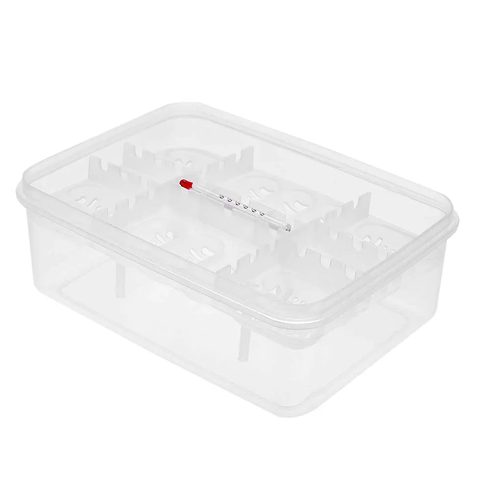 16 Grids Reptiles Lizard Snake Egg Incubator Tray Hatcher Plastic Breeding Case