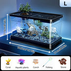 Heavy-Duty Large Transparent Aquarium Tank with Lid (Spill-Proof, Clear View, Secure Top)