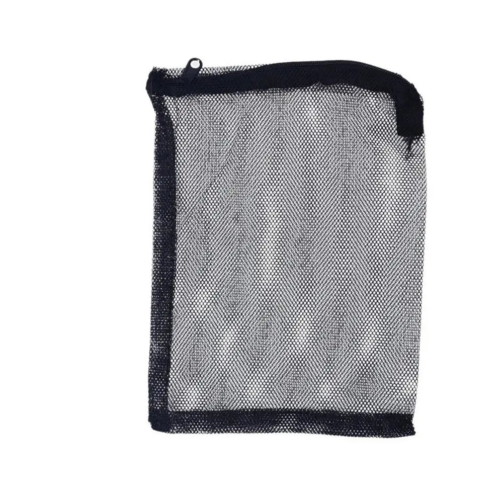 Reusable Aquarium Filter Net Bags (Black Nylon Mesh, Zip Closure, Pond & Tank Media)
