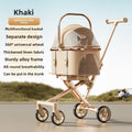 2026 New Separable Pet Stroller Portable One Click Fold Lightweight Cat Dog Stroller for Travel Outdoor Anti Tipping Design