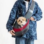 Hands-Free Puppy Carrier Backpack Breathable Crossbody Bag Travel Shoulder Bag Multi-size Oxford Cloth Mesh Sling Bag