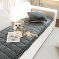 Faux Fur Plush Dog Couch Cover with Non-Slip Backing (3D Stripe)
