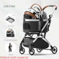 Detachable Aluminum Tube Pet Stroller Foldable Travel Trolley Portable Outdoor Walking Carrier For Cats Puppies Dogs
