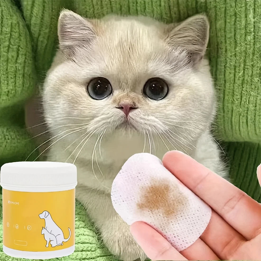 200pcs pet eye special eye wipes, remove tears, dog eye cleaning artifact