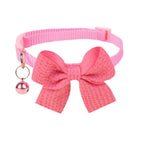 Waffle-Knit Bow Pet Collar