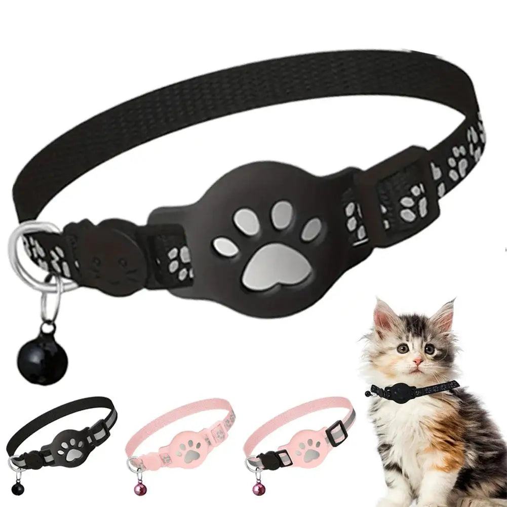 2-in-1 Dual-Mode Smart GPS Pet Tracker - Collar & Accessory Locator for Kittens & Cats (iOS Compatible)