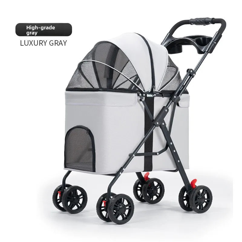 Pet Stroller Medium Large Dogs Cats Teddy Outdoor Lightweight Foldable All Purpose Dog Cart Puppy Stroller Pet Stroller