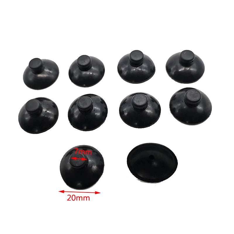Aquarium Suction Cup Holders (10-Pack, Black, Air Pump & Water Pump Clips for Glass)