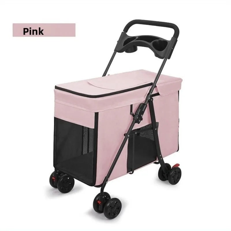 Medium Sized Dog Pet Stroller Multifunction Foldable Outdoor Push Cart Portable Cats Small Dogs Dog Stroller Cat Stroller