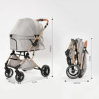 Foldable Separation Pet Dog Stroller for Medium Dog for Traveling