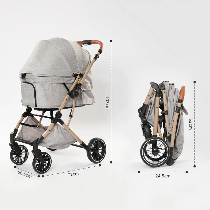 Foldable Separation Pet Dog Stroller for Medium Dog for Traveling