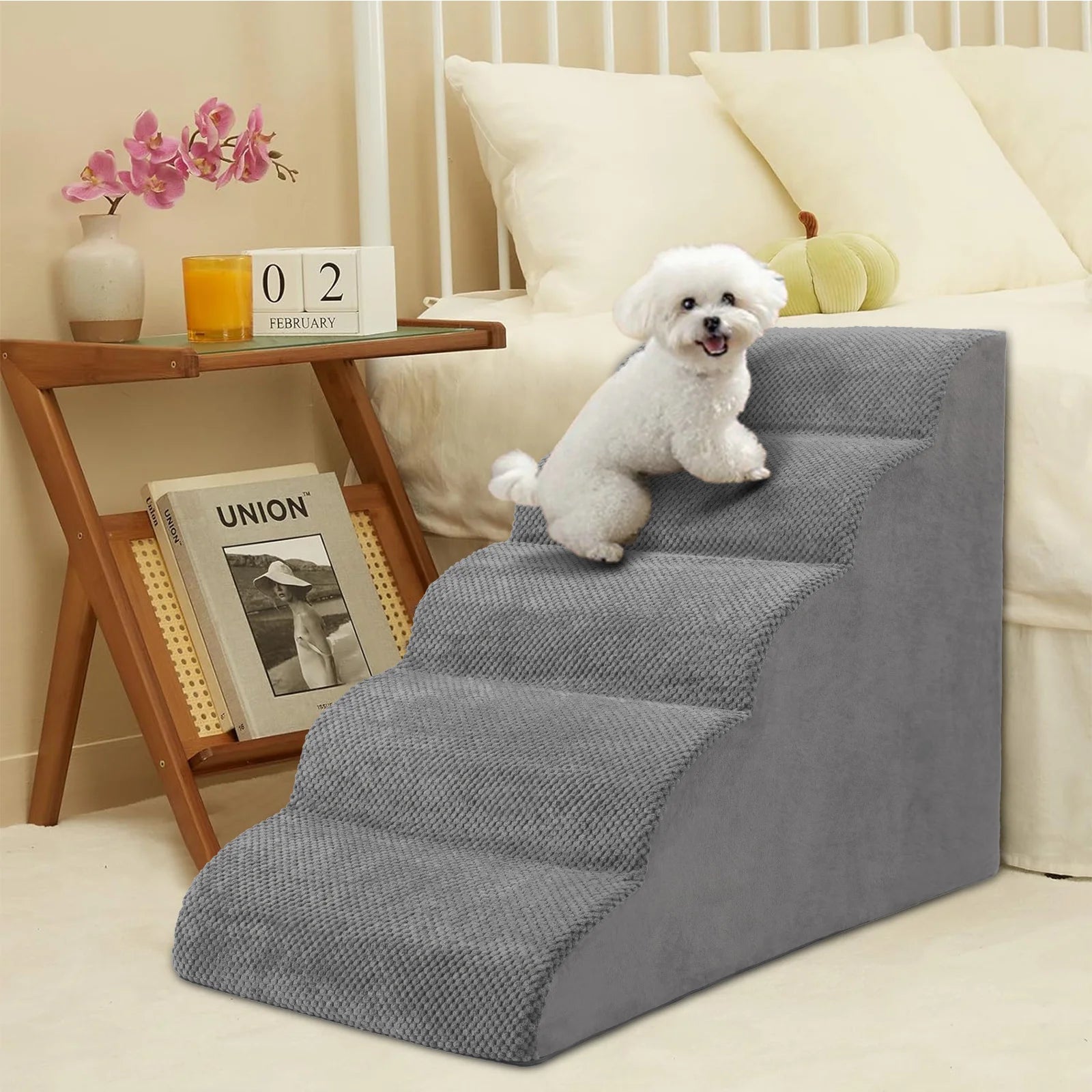 2-in-1 Foam Dog Stairs & Ramp, Extra-Wide Non-Slip (Orthopedic)
