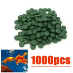 100-3000pc High Purity Spirulina Tablets Spiral Seaweed Enrichment Favorite Pets Food Fish Crystal Red Shrimp Fish Food Aquarium