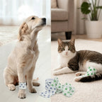Elastic Fiber Pet Self-adhesive Bandage Stretchable Non-woven Fabric Dog Paw Wrap Printed Paw Pattern Breathable