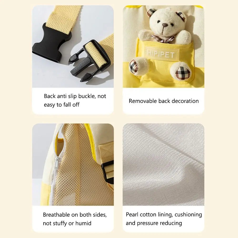 Portable Pet Chest Bag Four Feet Comfortable Dog Double Shoulder Bag Adjustable Shoulder Strap Breathable Pet Carrying Supplies