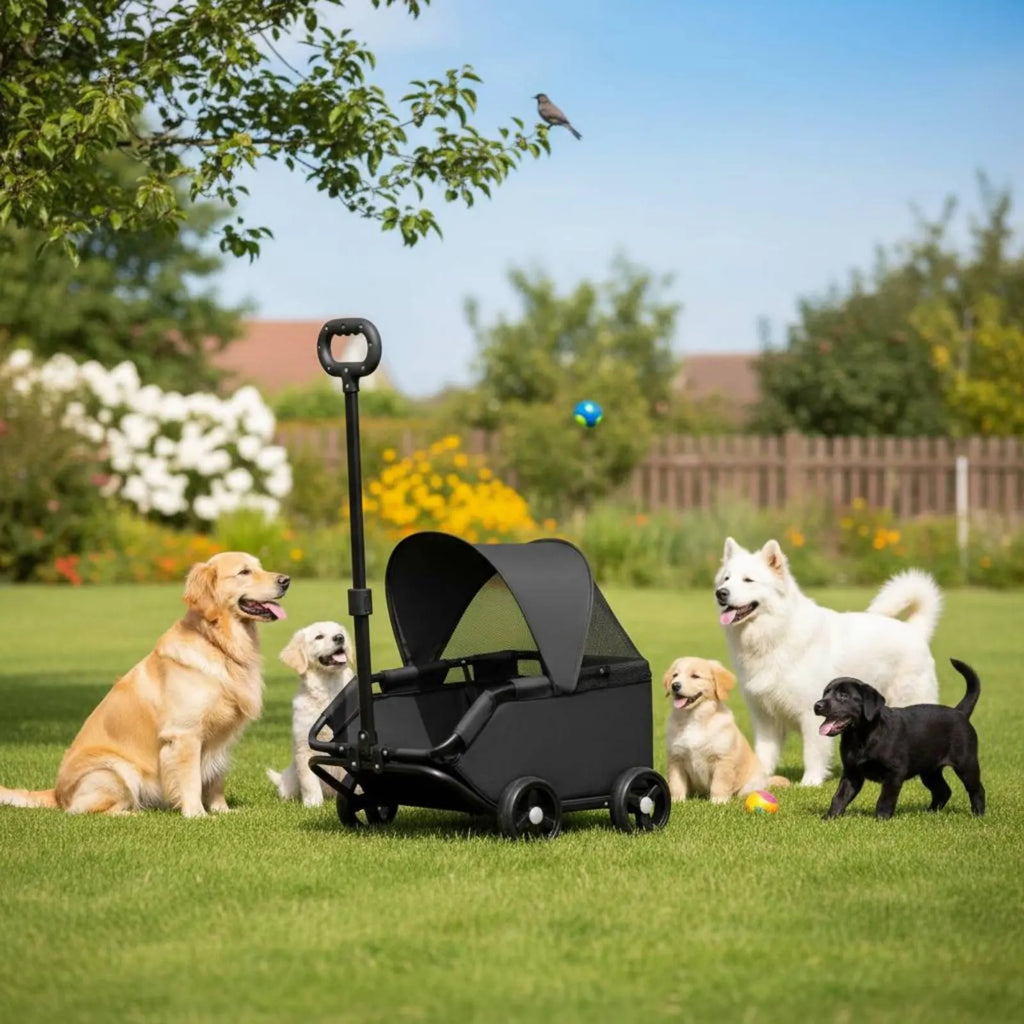 Small Pet Stroller Outdoor Use Foldable Pet Stroller for Cats, Park