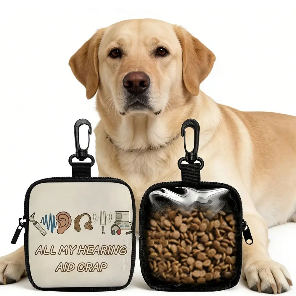 Mini Size Dog Treat Pouch Lightweight Portable Pet Training Pouch With Hook Zipper Closure Pet Snack Pouch
