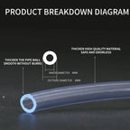DIY Aquarium CO2 System Tubing (2m, D501/D301 Compatible, Planted Tank CO2 Generator Hose)