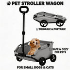 Dog Stroller 4 Wheels Folding Dog Cart Pet Stroller for Travelling Shopping Walking Playing for Small Dogs Cats Handcart
