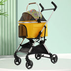 Pet Stroller Small Dog Cat Outdoor Lightweight Foldable Swivel Wheels Trolley Bag for Pet Dog Trolley Pet Stroller