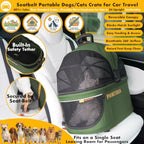 PAWZIDEA Double Pet Stroller with 2 Detachable Carrier, Lightweight Portable Travel Crate Car Seat Combo TSA-Approved Expandabl