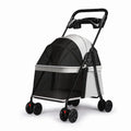 Detachable Integrated Pet Stroller Lightweight Foldable Hand Push Cart for Small Dogs Cats Outdoor Walking Travel