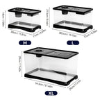 Heavy-Duty Large Transparent Aquarium Tank with Lid (Spill-Proof, Clear View, Secure Top)