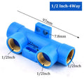 Water Pipe Splitter Distributor (4/5/6-Way, 1/2" Female Thread, Drain Switch for Tank & Sprinkler)