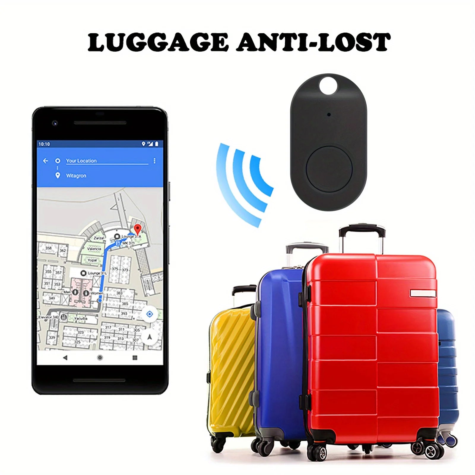 Portable Smart Anti-Loss GPS Tracker - Mobile Tracking Key Finder for Dogs, Cats, Wallets, Keychains & Luggage
