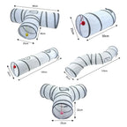 Foldable Polyester Cat Tunnel Tube — Portable Breathable Interactive Play Nest for Cats & Small Pets