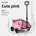 Small Pet Stroller Lightweight Foldable Travel Dog Cat Toy Breed Pet Stroller Trolley Bag for Pet Trolley for Dog Cross Border