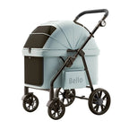 STLFBello New Design Foldable Pet Stroller for Large Dogs 4 Wheels Premium Travel Carrier