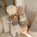 INS Pet Bag Cute Plush Pet Outing Bag Puppy Dog Cat Pet Self Backpack Poop Pickup Bag Snack Multipurpose Small Dog Supplies