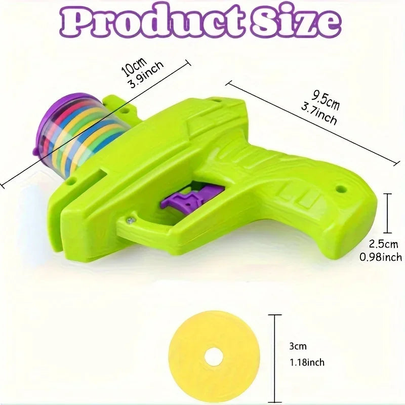 Pet Toy Gun Launcher with Flying Disc Set — Interactive Indoor & Outdoor Chase Toy for Cats & Dogs