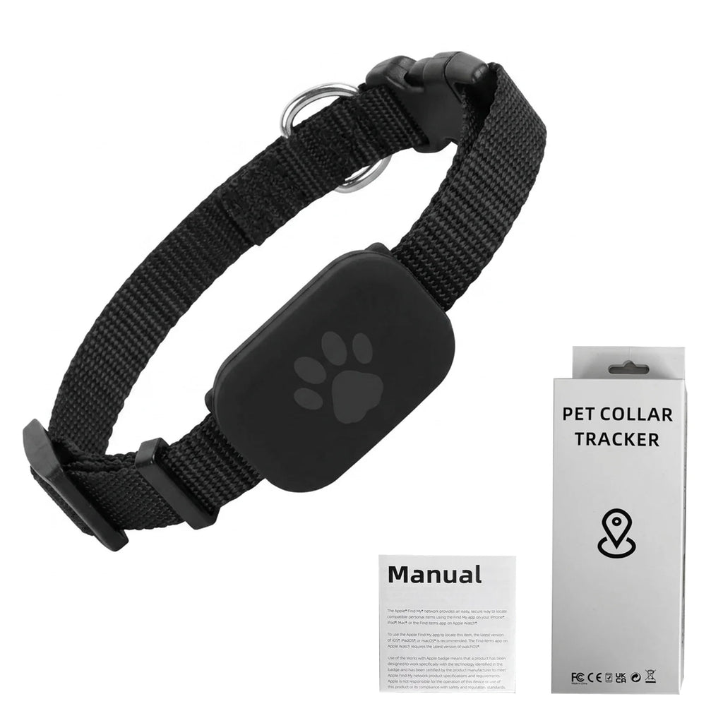 Apple Find Compatible Waterproof GPS Collar Tracker - Real-Time Tracking Anti-Loss Global Locator for Dogs & Cats