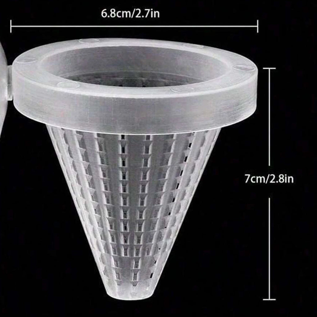 2Pcs Fish Feeding Aquarium Clear Feeder Aquarium Fish Aquarium Nematode Live Blood Worms Plastic Conical Cup Basket Feeder