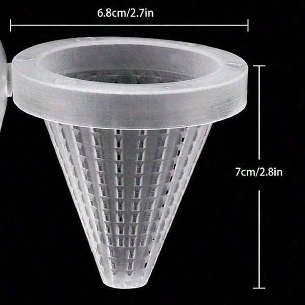 2Pcs Fish Feeding Aquarium Clear Feeder Aquarium Fish Aquarium Nematode Live Blood Worms Plastic Conical Cup Basket Feeder