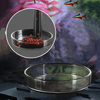 Glass Aquarium Shrimp Feeder Bowl & Tube (Transparent, Snail & Shrimp Food Dish)