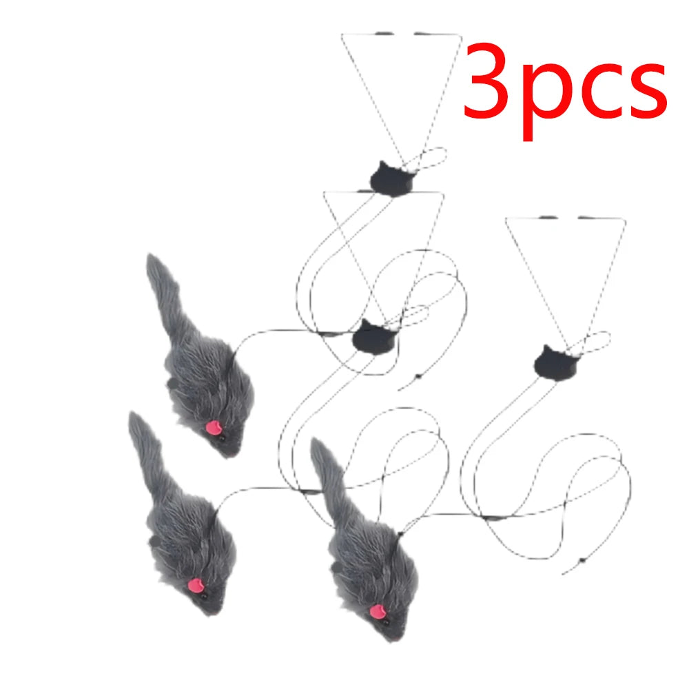 Adjustable Hanging Mouse Cat Toy (2-Pack)