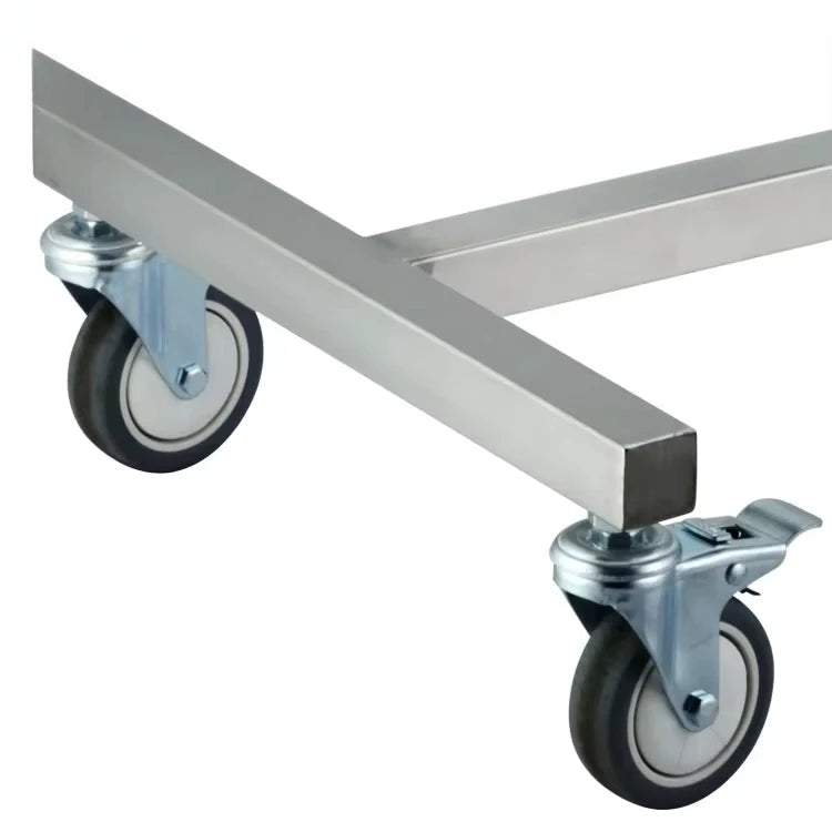 High-Quality Pet Clinic Carrier Stainless Steel Medical Trolley Vet Hospital Operation Trolley Cart Stainless Steel Vet