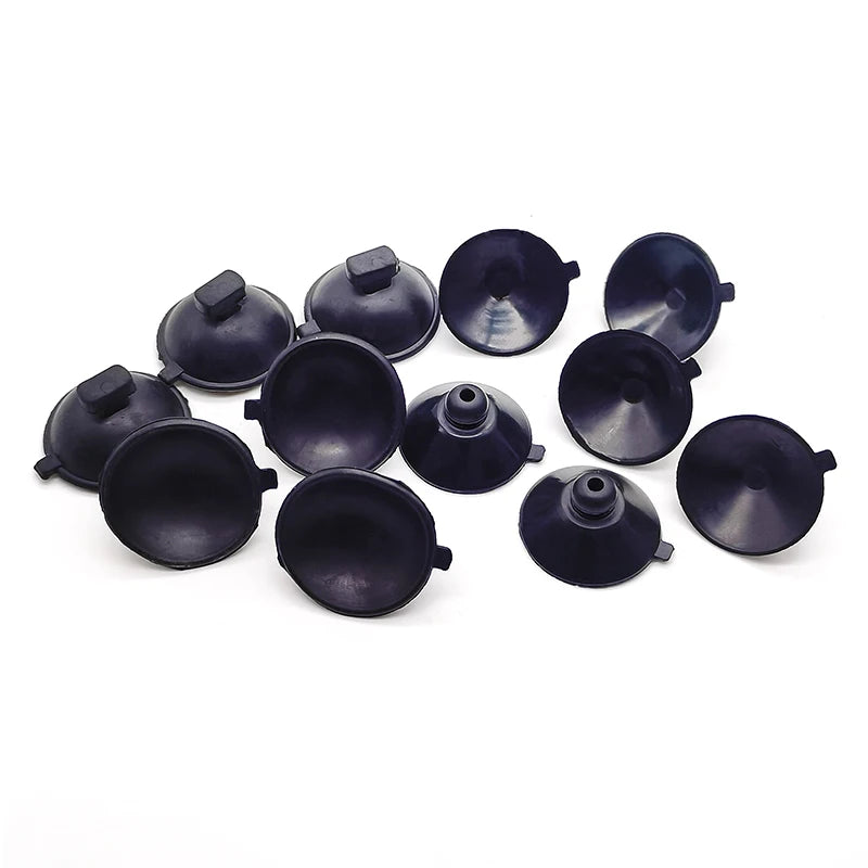 Aquarium Suction Cup Holders (10-Pack, Black, Air Pump & Water Pump Clips for Glass)