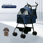 Pet Stroller Small Medium Cat Dog Travel Lightweight Detachable Washable Wholesale Pet Stoller Trolley for Dog Dog Trolley