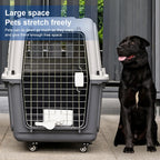 Pet Carrier Kennel Airline-Friendly Dog Travel Cate Portable Dog Cage for Large Pets Air Box, 33 Inches, for Dogs Up To 44lbs