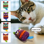 4-Piece Faux Feather Cat Toy Set with Bells — Interactive Boredom Relief Kit for Cats