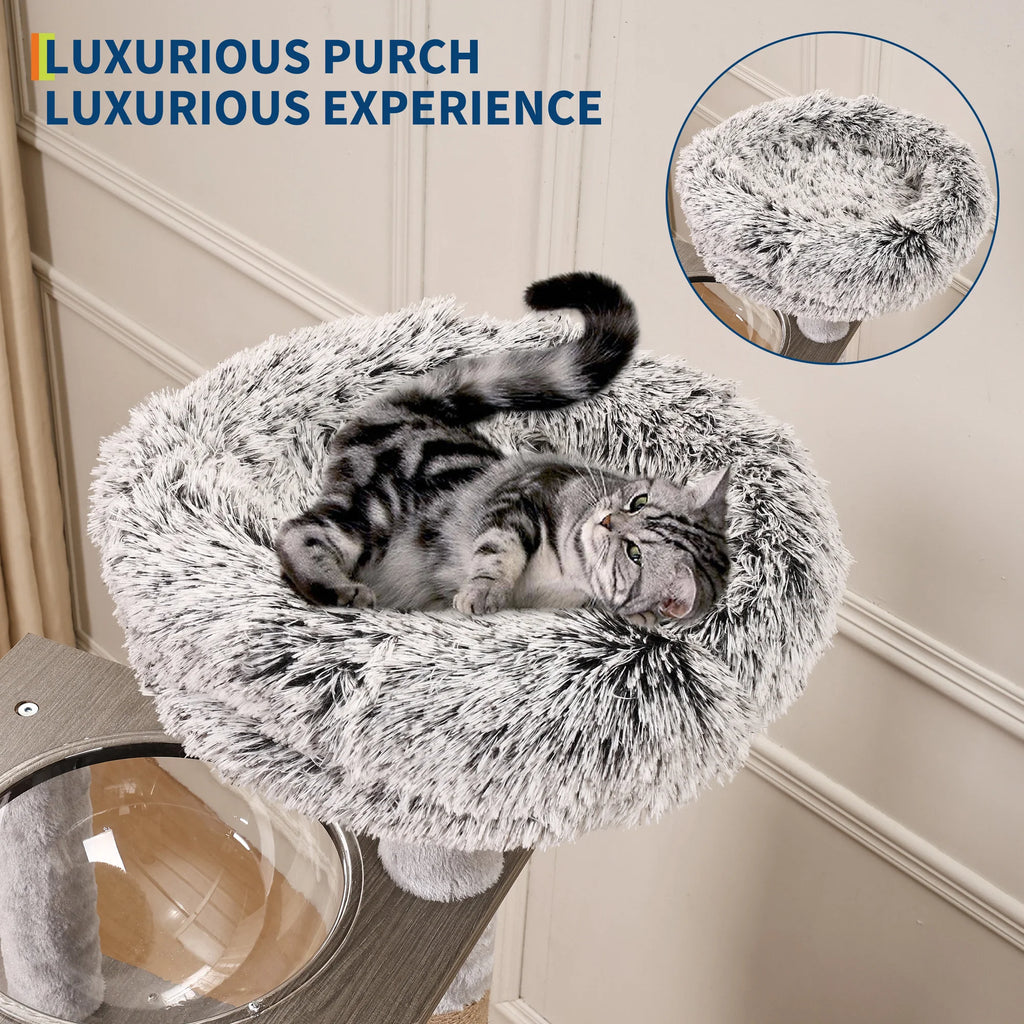 66.9in Multi-Level Cat Tree Tower with Enclosed Litter Box