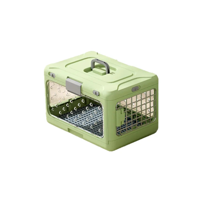 Hand-held Foldable Pet Airline Carrier, Car Travel, Cat Check-in Box, Breathable Portable Cat Box for Going Out