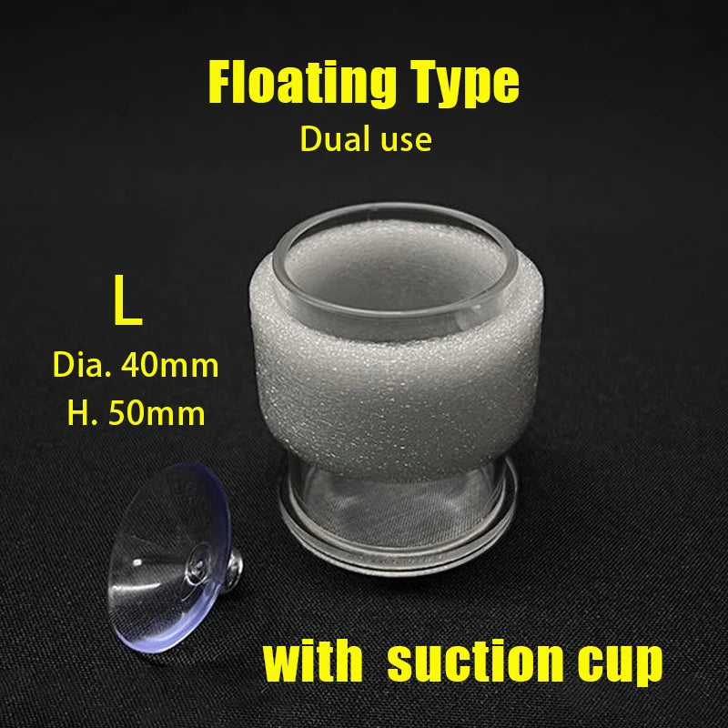Acrylic Aquarium Fish Feeding Ring (Anti-Drift, Transparent, Floating Food Station)