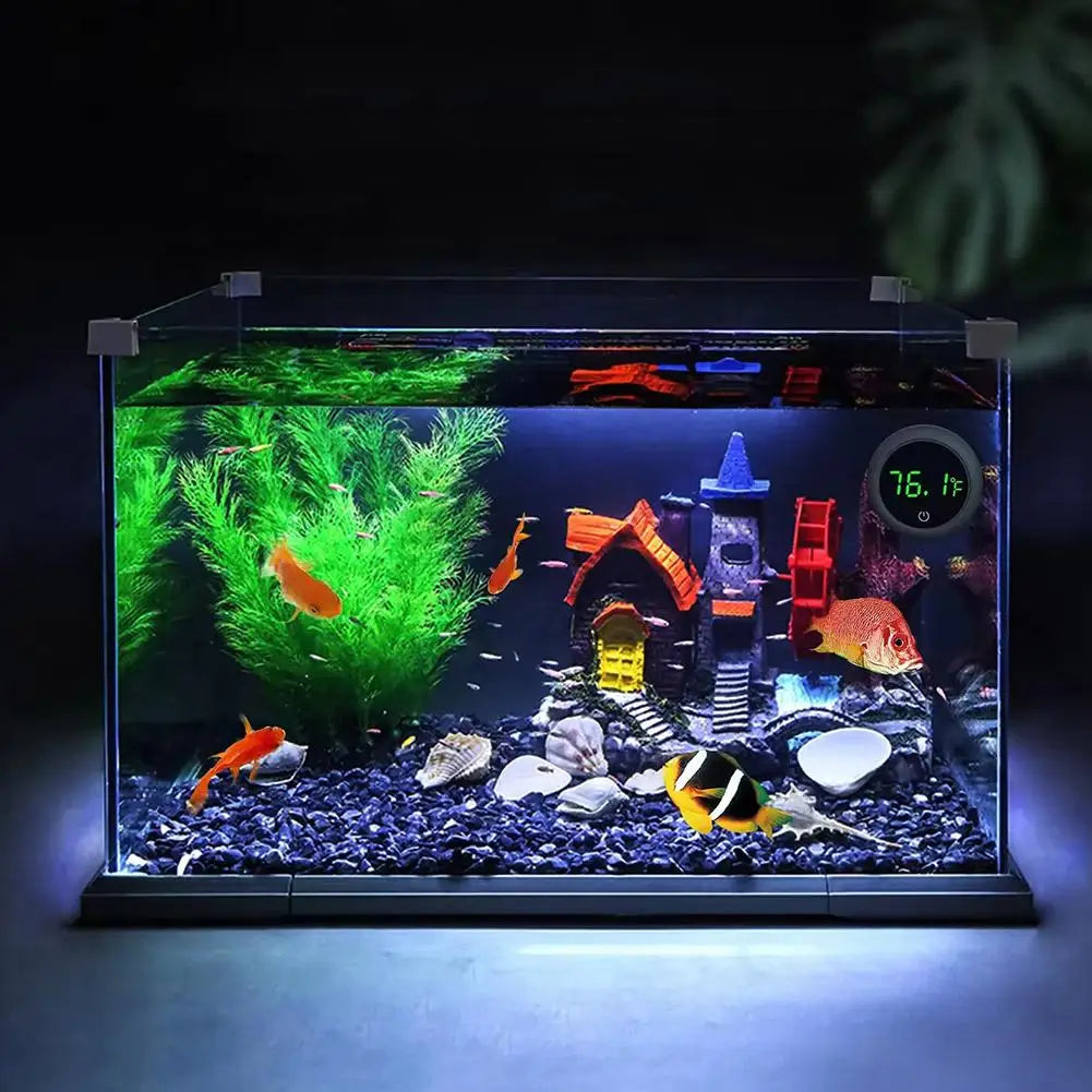 Cordless Digital Aquarium Thermometer LED Display Electronic Fish Tank Water Temperature Measurement Control Temp Meter Gauge
